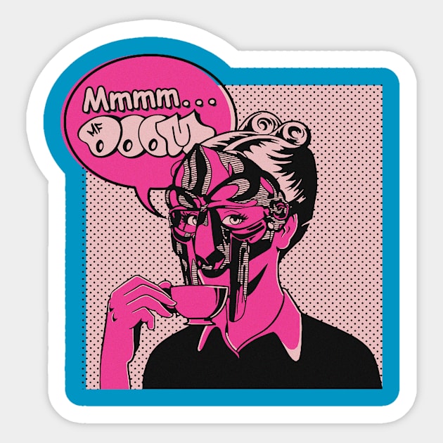 Mmm MF Doom Sticker by Moderate Rock